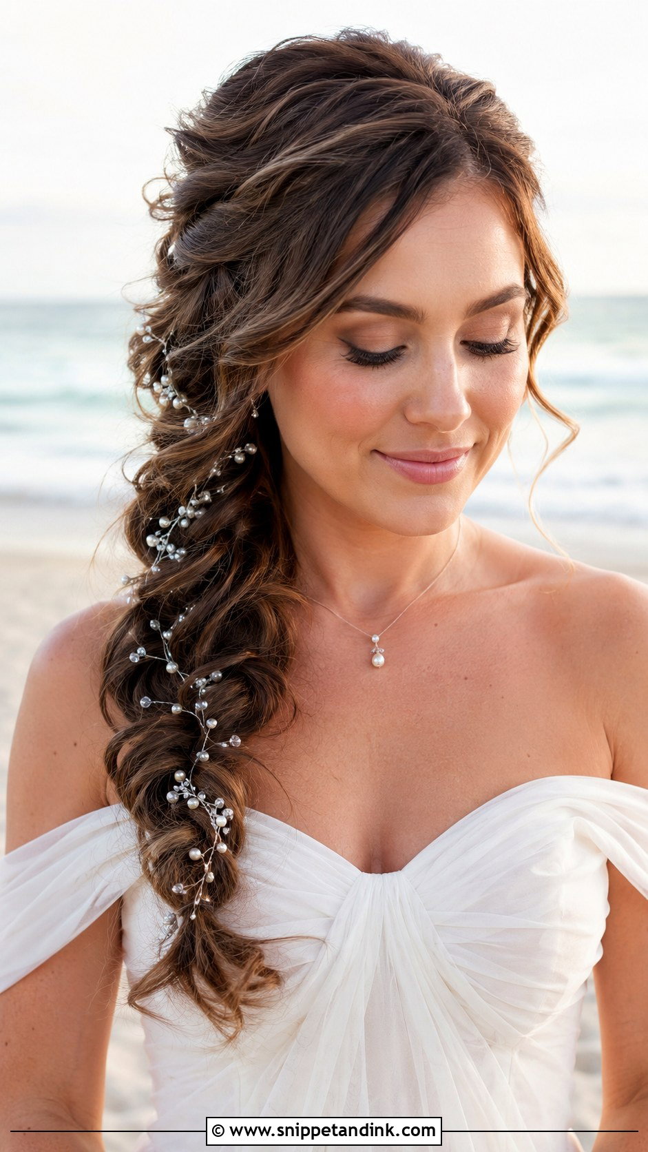 Mermaid Side Braid for Wedding - Snippet and Ink - 20 Mermaid Wedding Hair Ideas