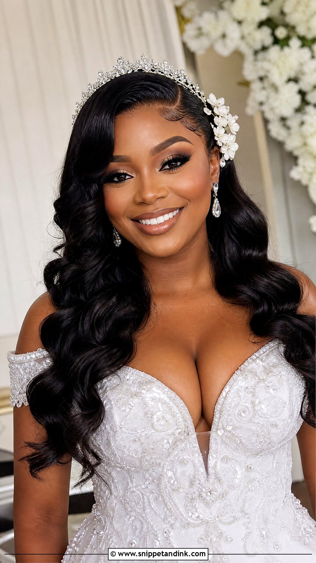 Mermaid Waves Frontal Bridal Style - Snippet and Ink - 20 Nigerian Bridal Hairstyles