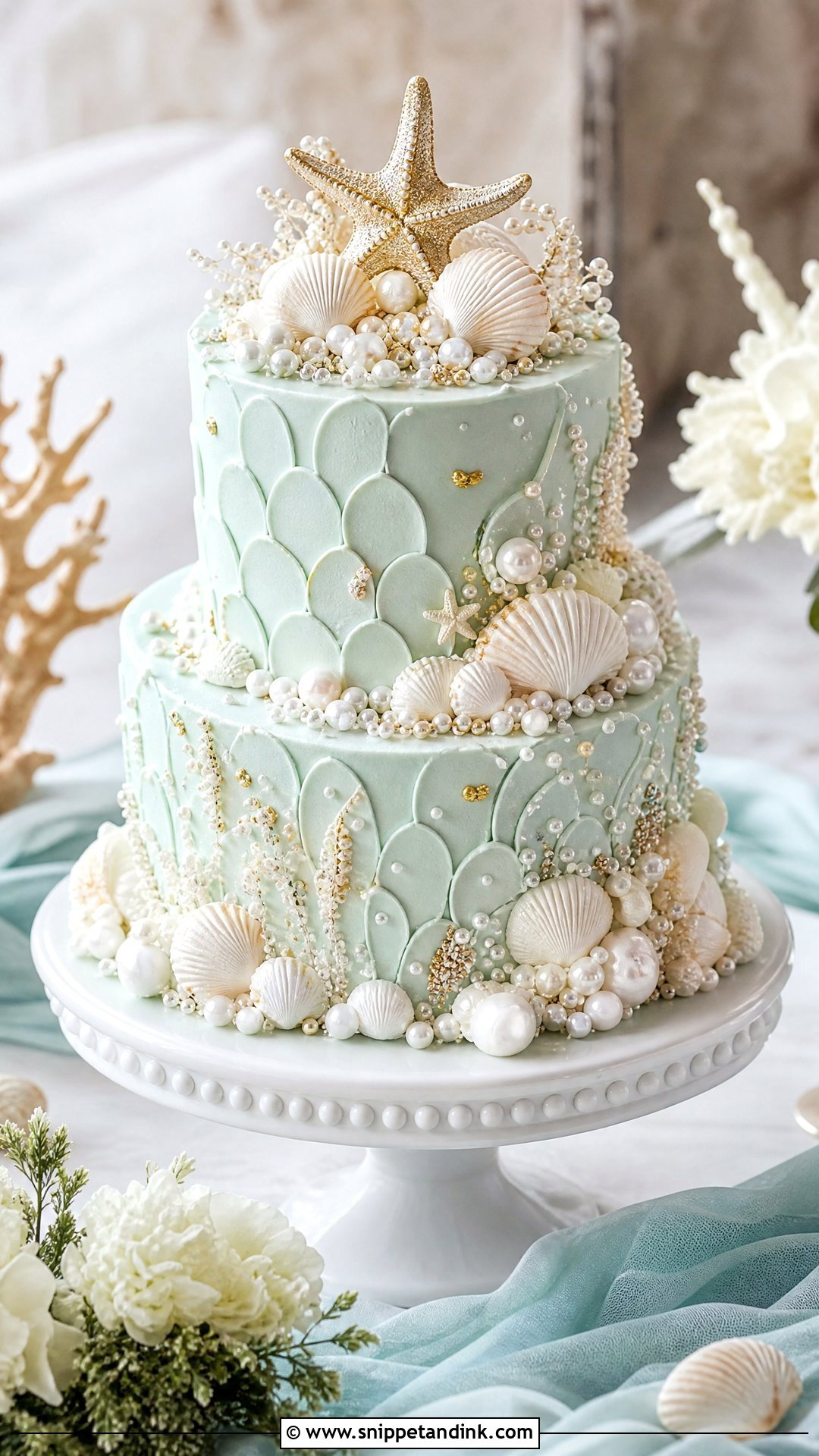 Mermaid Wedding Cake - Snippet and Ink - 30 Fantasy Cake Ideas for Wedding