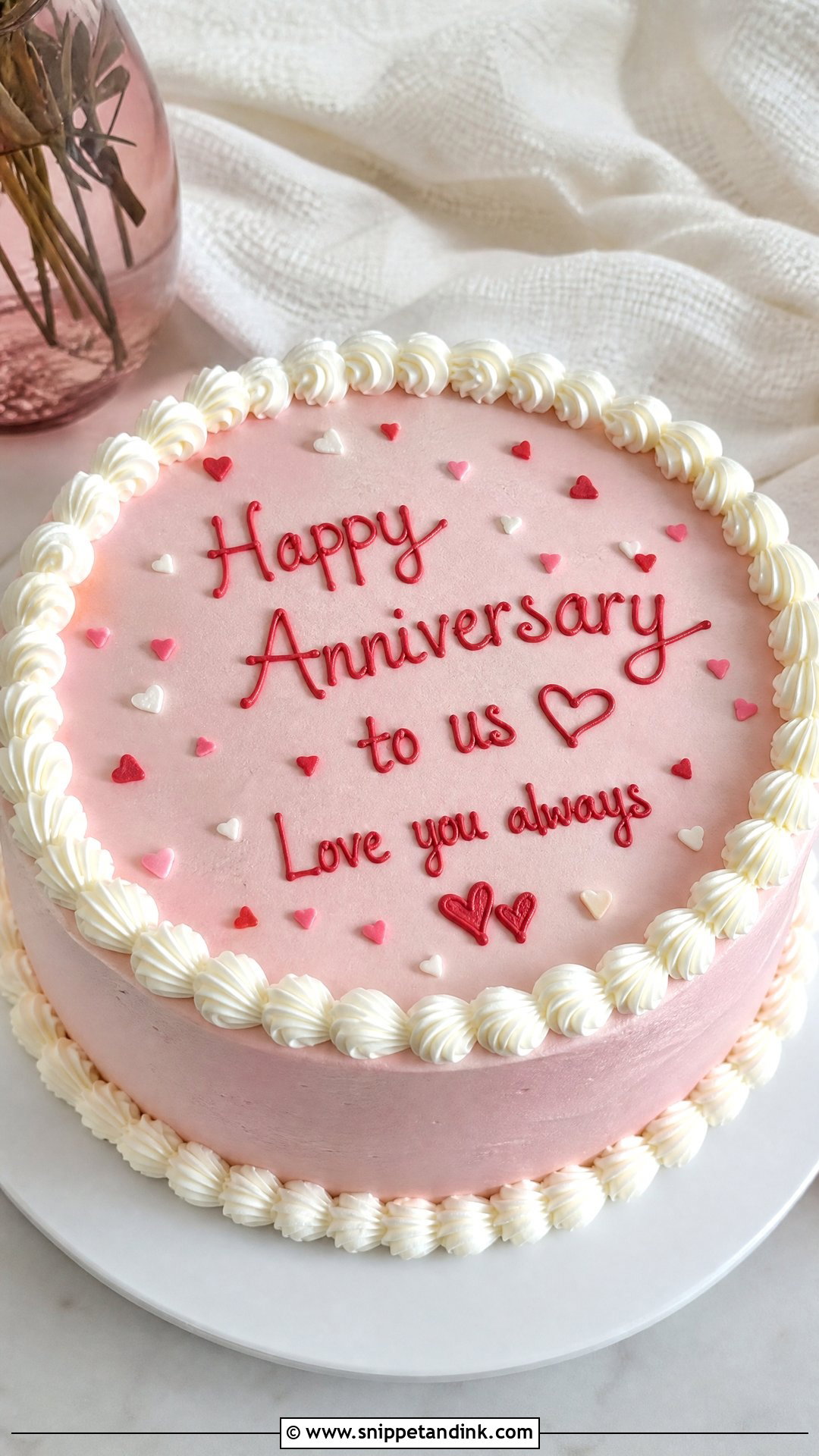 Message Anniversary Cake - Snippet and Ink - 25 Simple Anniversary Cake Ideas