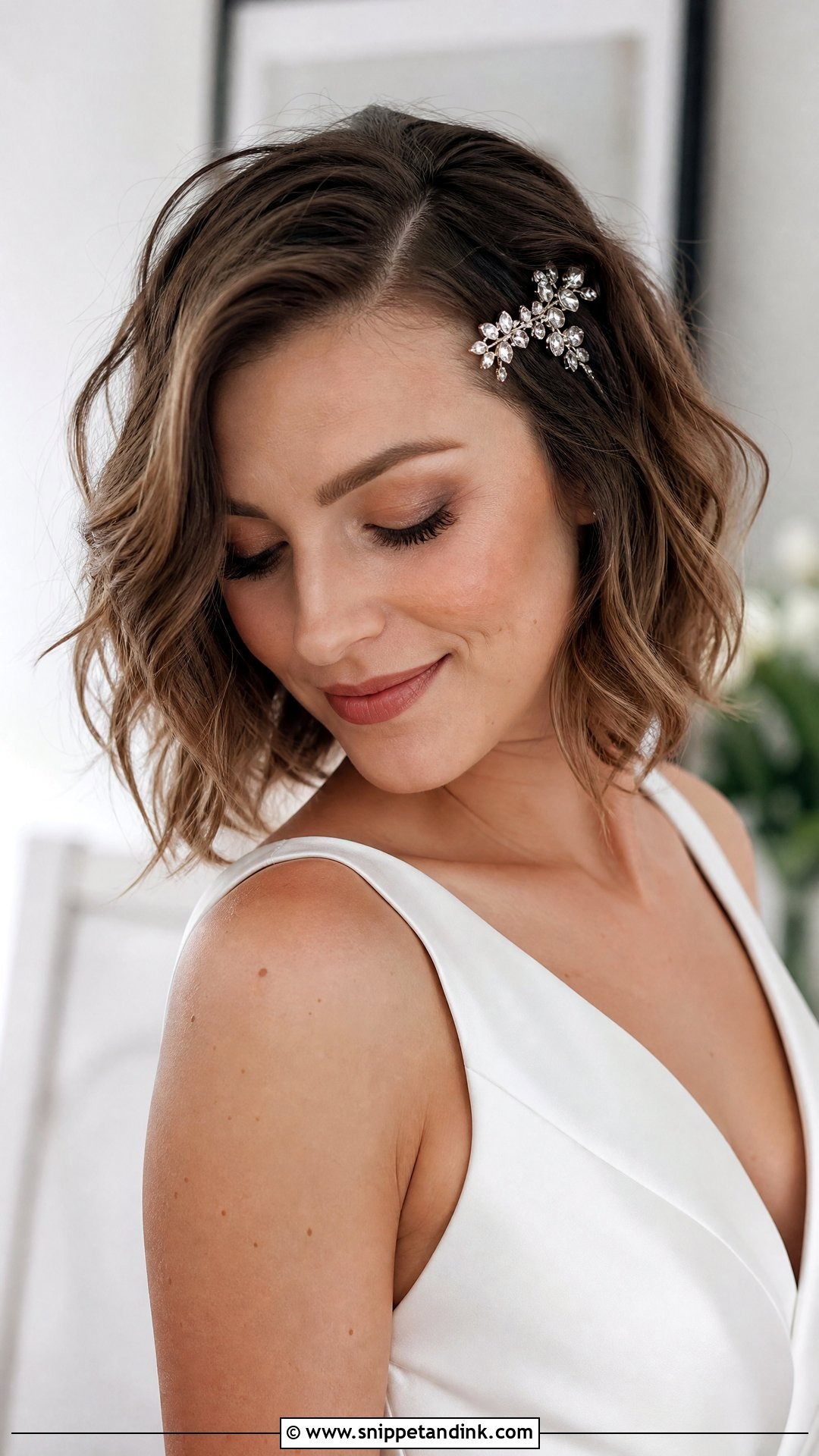 Messy Bob Wedding Style - Snippet and Ink - 20 Messy Hair Styles for Wedding