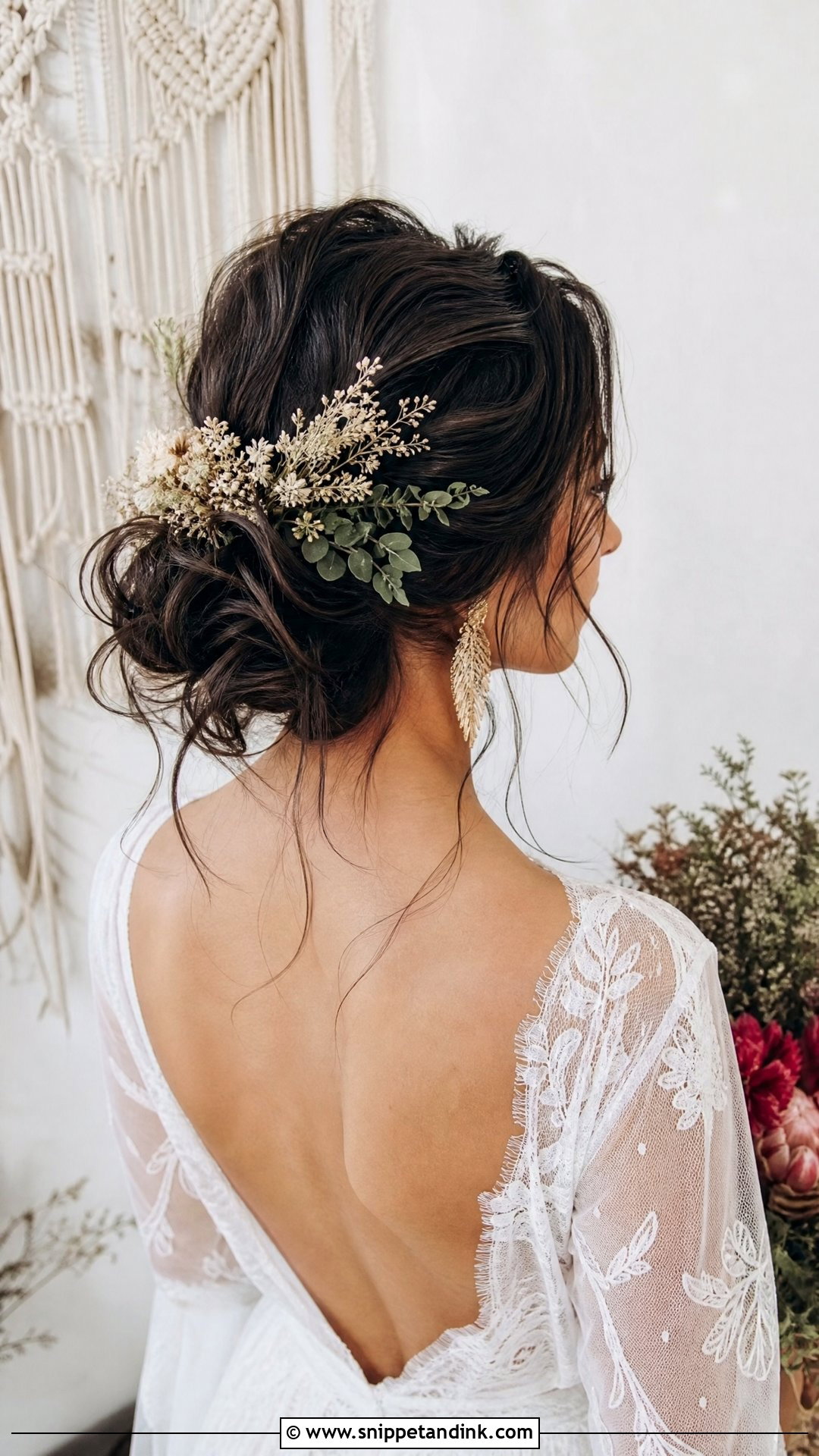 Messy Boho Bridal Updo - Snippet and Ink - 20 Messy Bridal Hairstyles