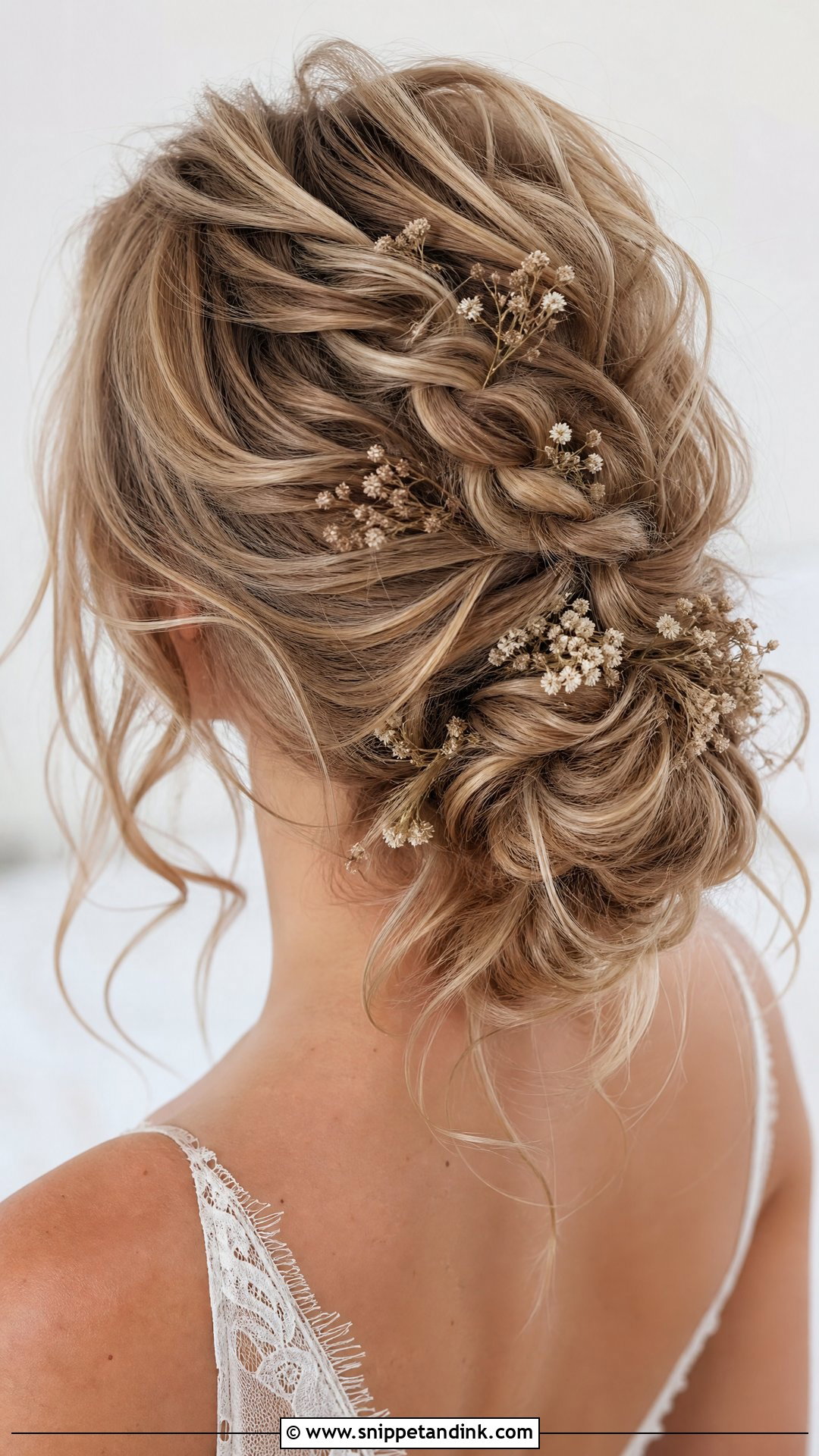 Messy Boho Updo Wedding Hairstyle - Snippet and Ink - 20 Messy Updo Wedding Hairstyles