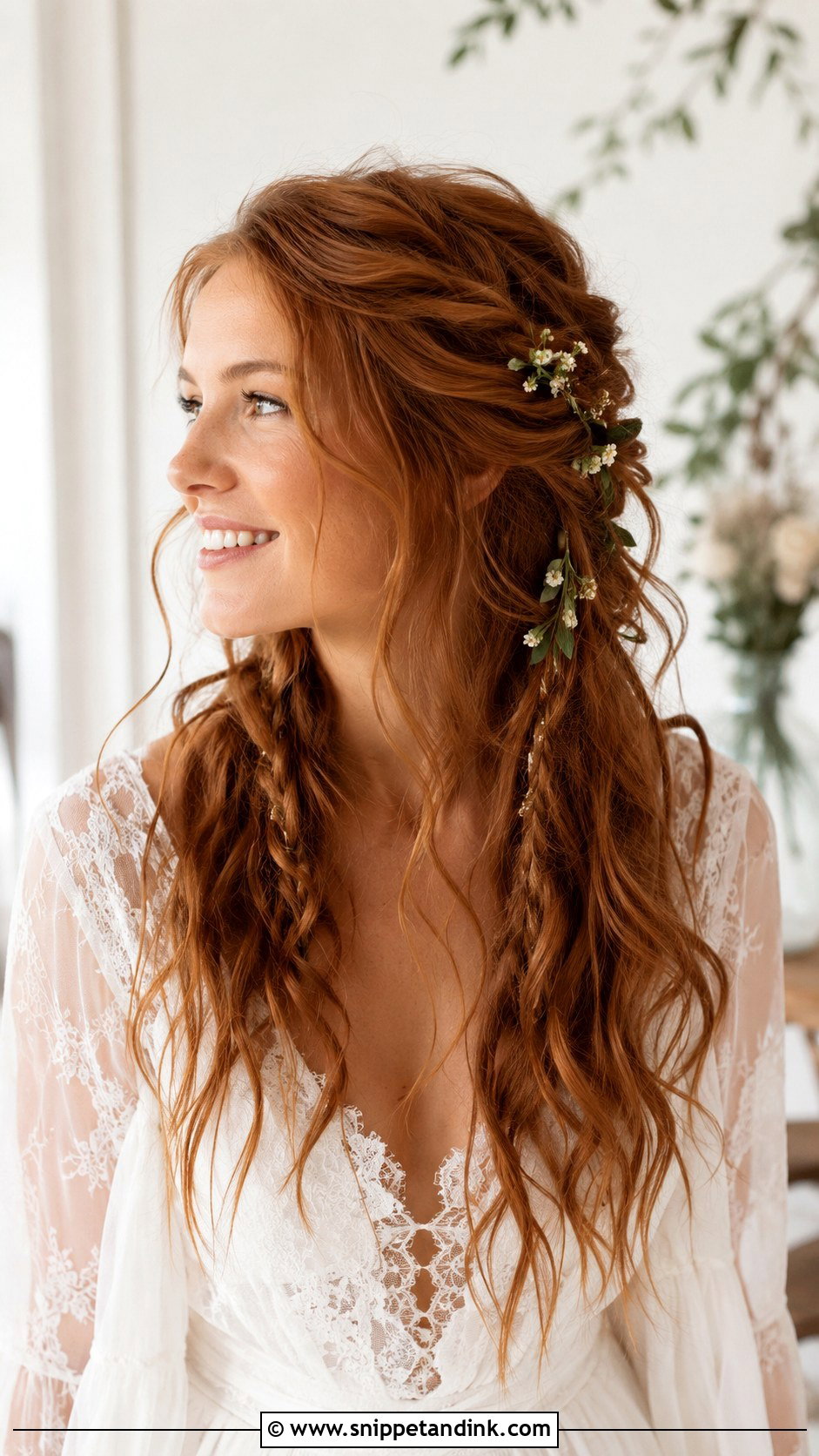 Messy Boho Wedding Hairstyle Long Hair - Snippet and Ink - 15 Messy Hairstyles for Long Hair Wedding