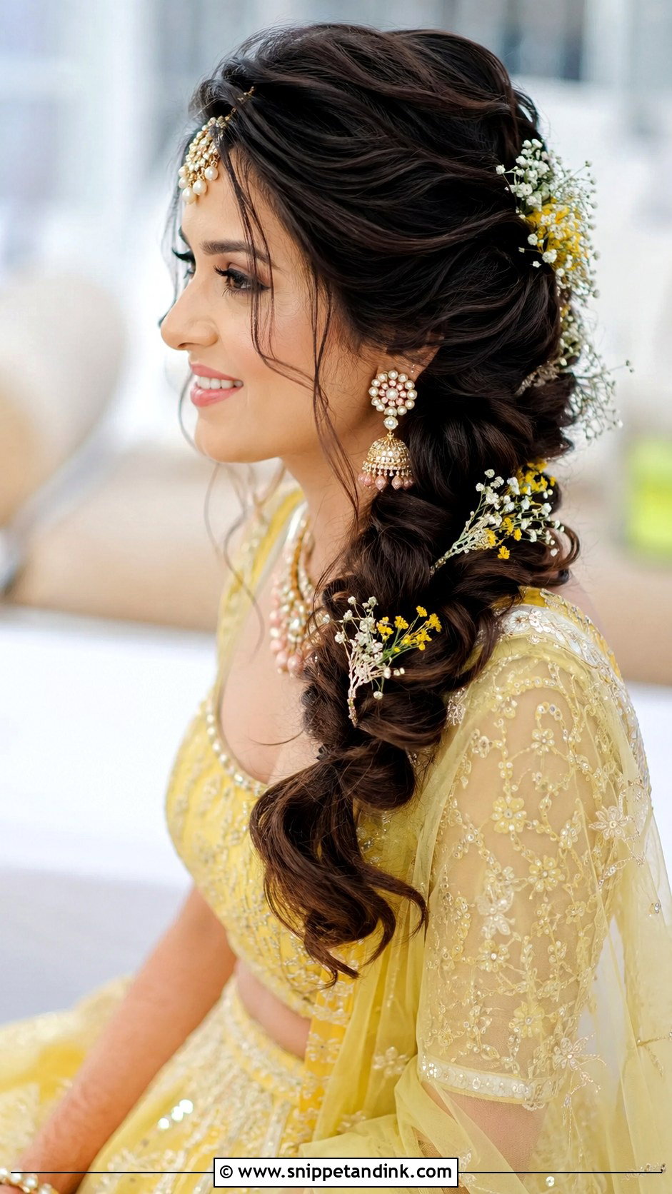 Messy Braid For Mehendi Bride - Snippet and Ink - 20 Mehendi Brides Braids Hairstyles