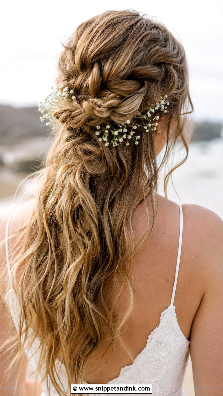 Messy Braid Half Up Half Down - Snippet and Ink - 25 Half-Up Half-Down Wedding Hair Braid Ideas