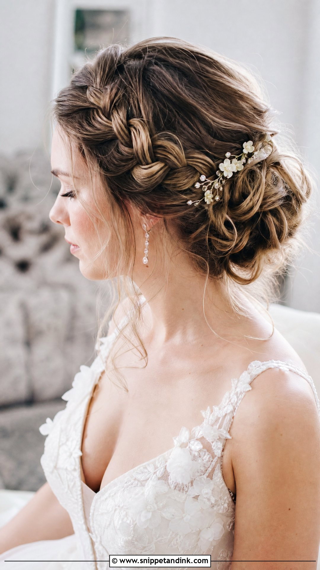Messy Braided Bridal Updo - Snippet and Ink - 20 Messy Bridal Hairstyles