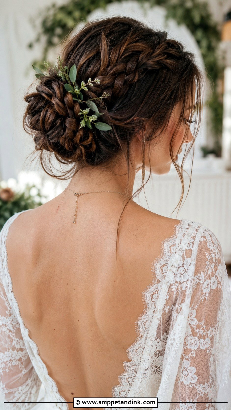 Messy Braided Bun - Snippet and Ink - 25 Braided Wedding Hair Ideas