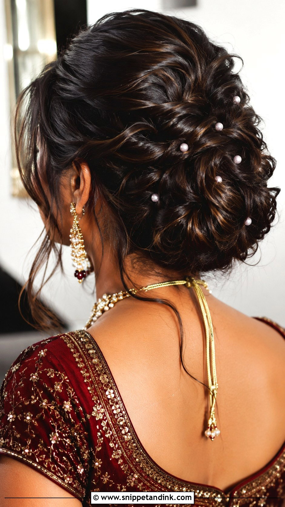 Messy Braided Bun - Snippet and Ink - 25 Trendy Indian Wedding Hairstyles