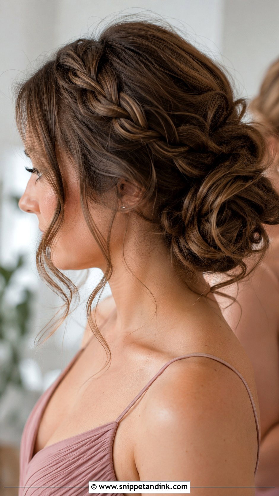 Messy Braided Bun Bridesmaid Hair - Snippet and Ink - 20 Bridesmaid Hair Updo Braid Ideas