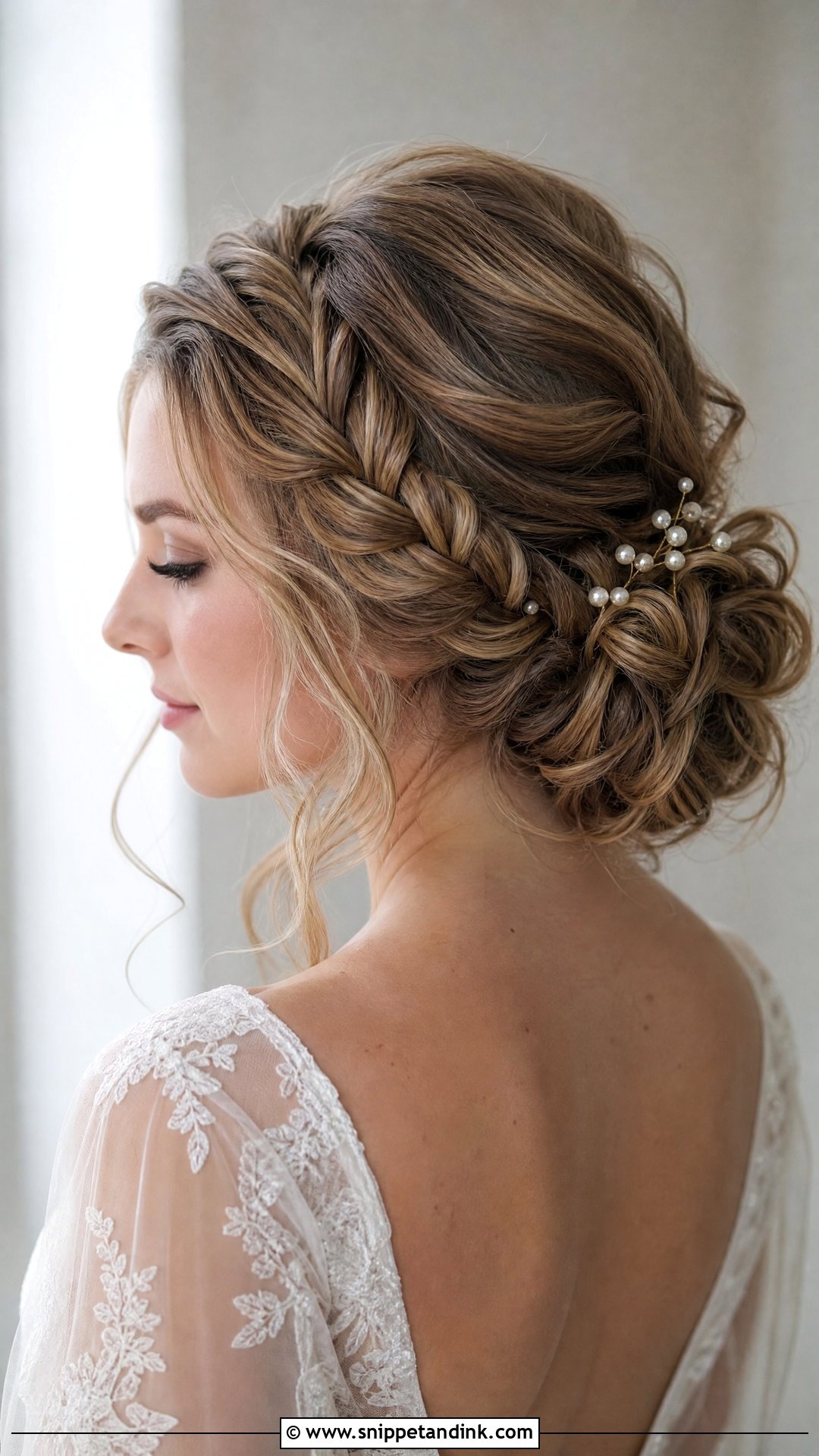 Messy Braided Bun Wedding Hairstyle - Snippet and Ink - 20 Messy Wedding Hairstyles
