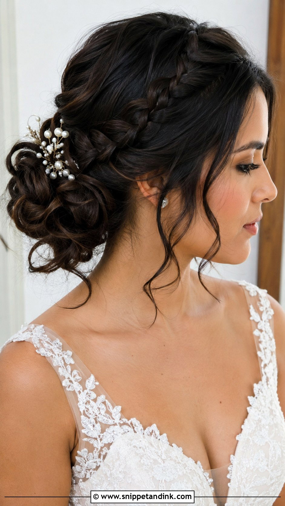 Messy Braided Bun Wedding Hairstyle - Snippet and Ink - 15 Messy Hairstyles for Long Hair Wedding