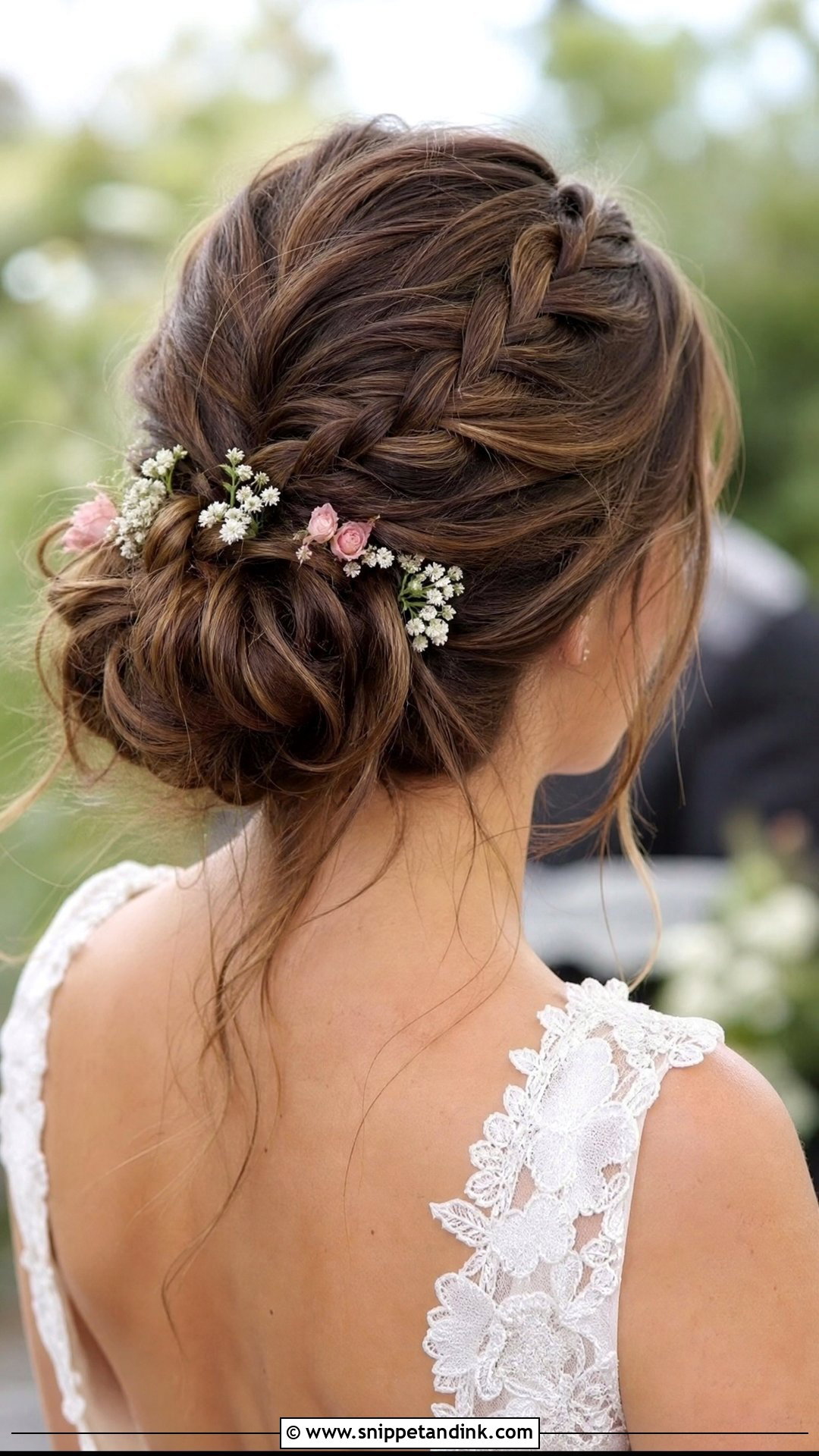 Messy Braided Bun Wedding Style - Snippet and Ink - 20 Wedding Hair Braids