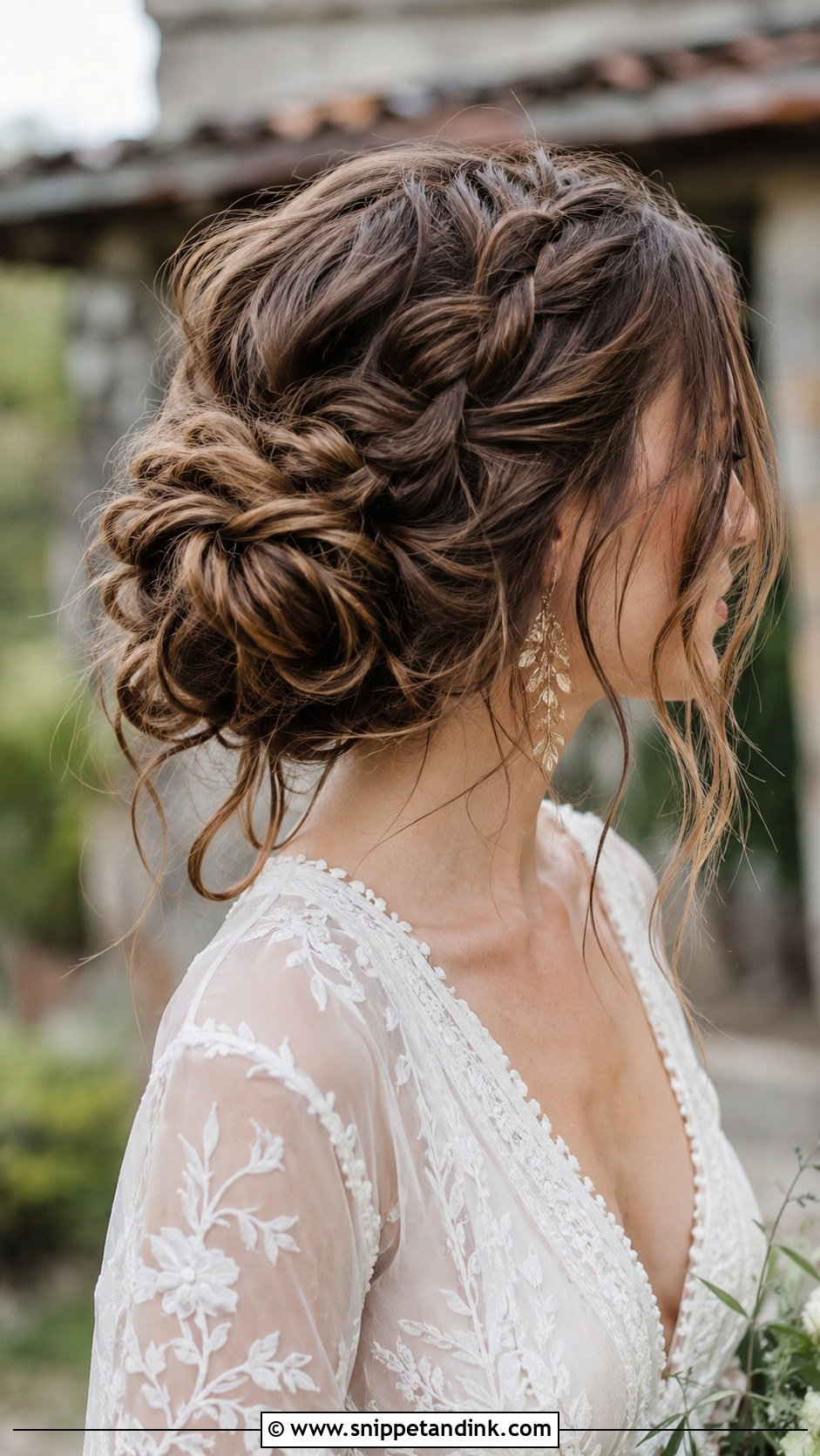 Messy Braided Bun Wedding Updo - Snippet and Ink - 25 Wedding Hairstyles with Braids