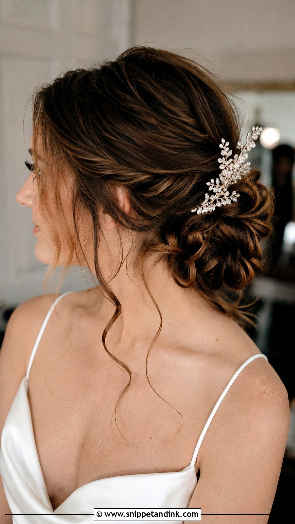 Messy Braided Bun for Brides - Snippet and Ink - 20 Wedding Braids for Long Hair