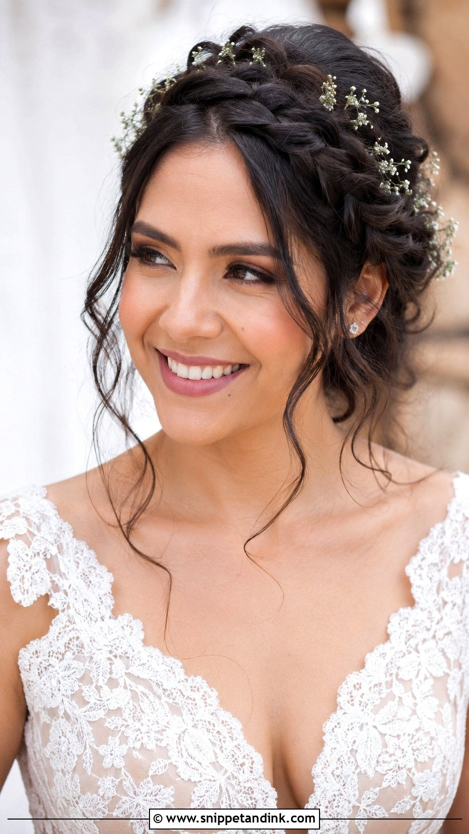Messy Braided Crown - Snippet and Ink - 25 Messy Bride Hairstyles