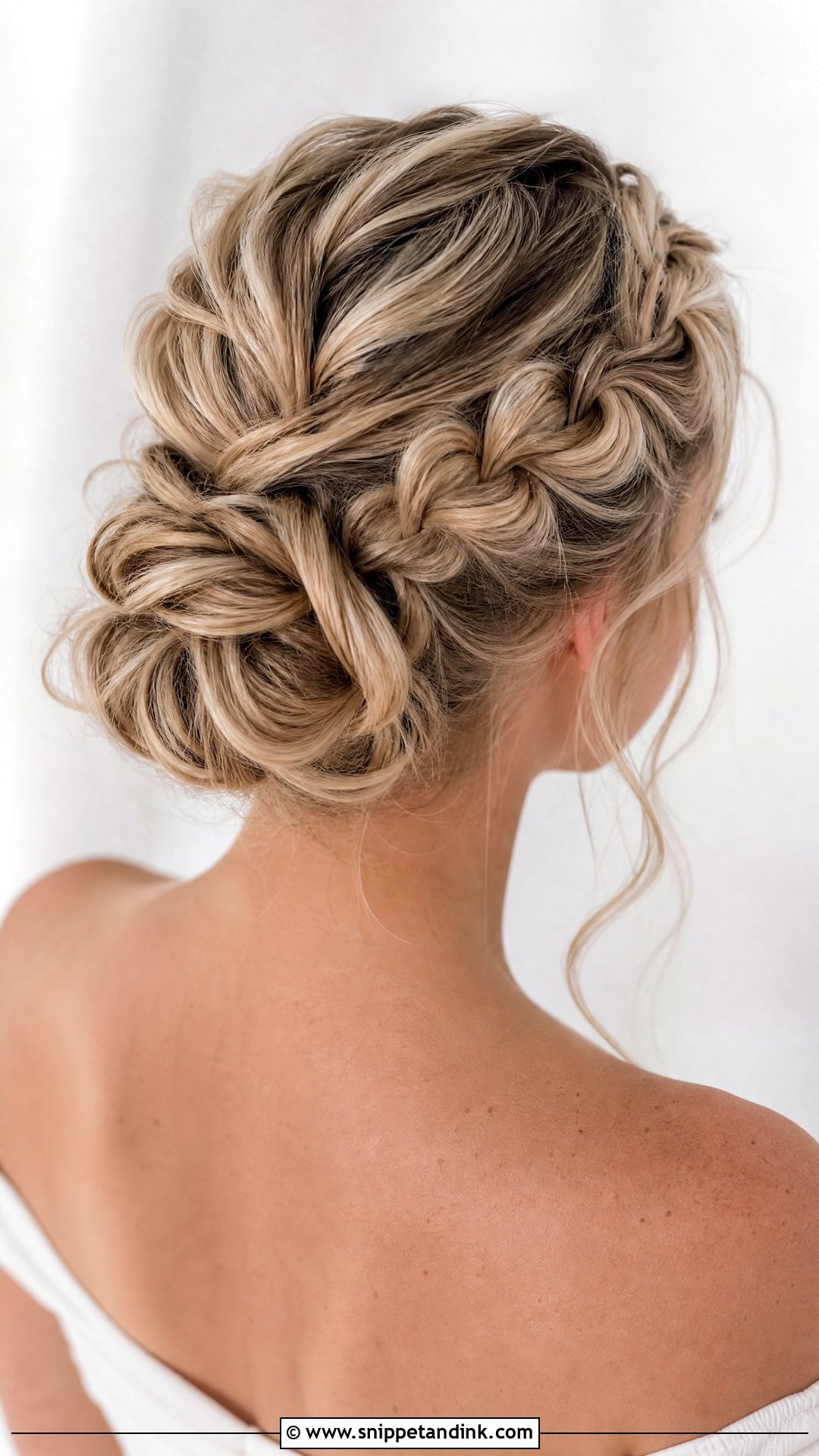 Messy Braided Updo Wedding Hairstyle - Snippet and Ink - 20 Messy Updo Wedding Hairstyles