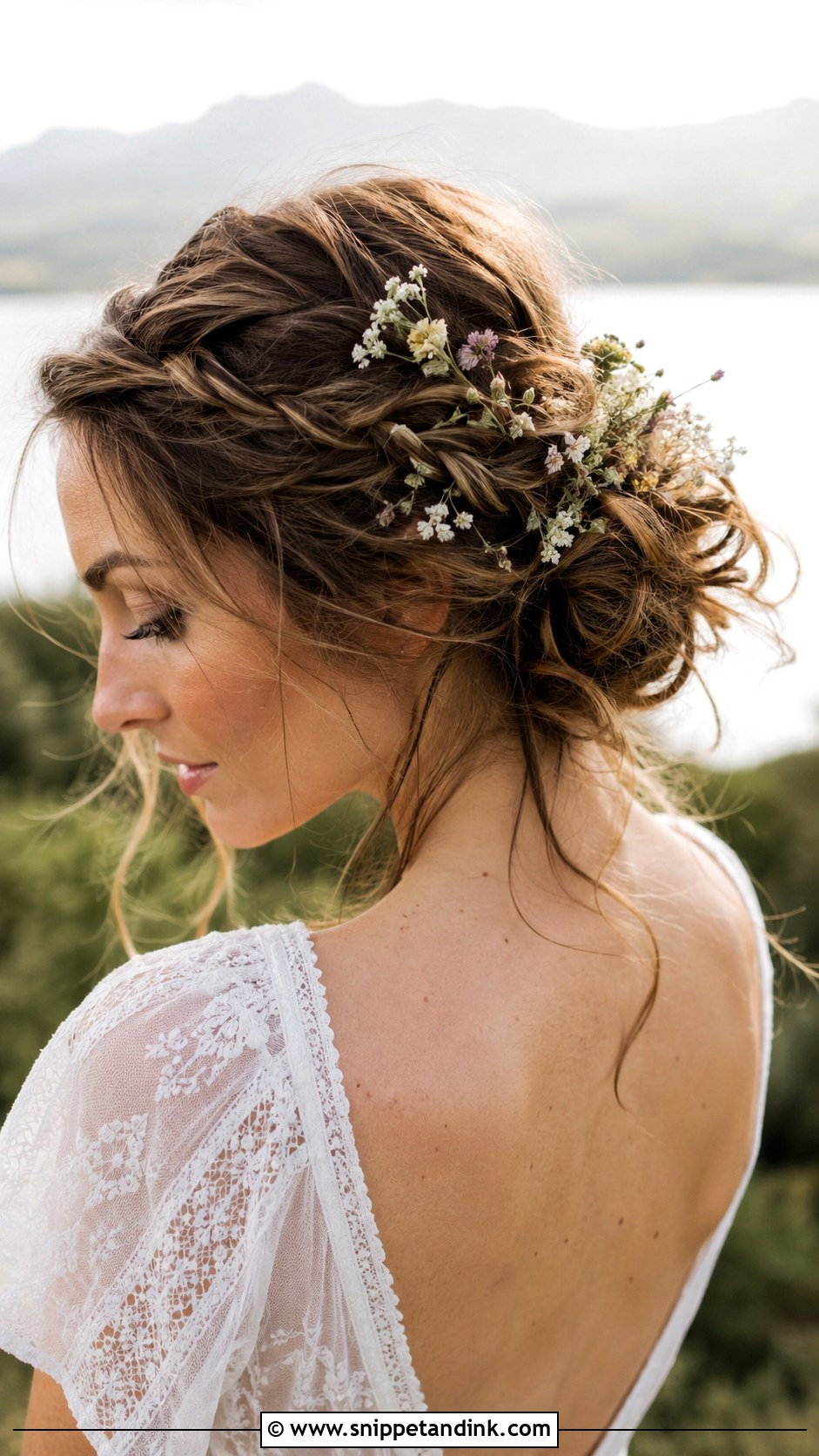 Messy Braided Updo for Boho Brides - Snippet and Ink - 20 Wedding Hair with Braids