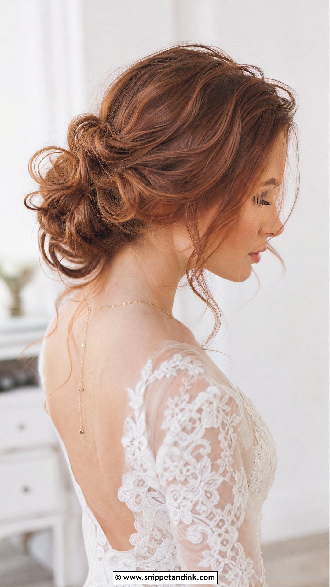 Messy Bridal Bun - Snippet and Ink - 15 Bride Bun Hairstyles Wedding Day