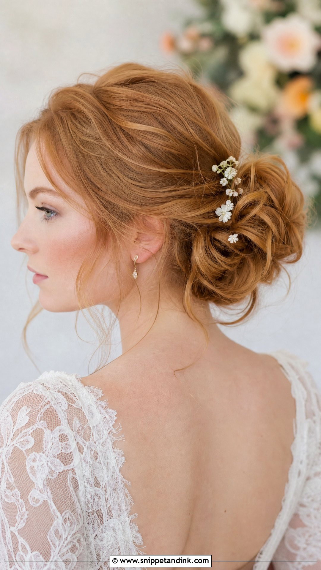 Messy Bridal Bun - Snippet and Ink - 15 Cute Bridal Hairstyles
