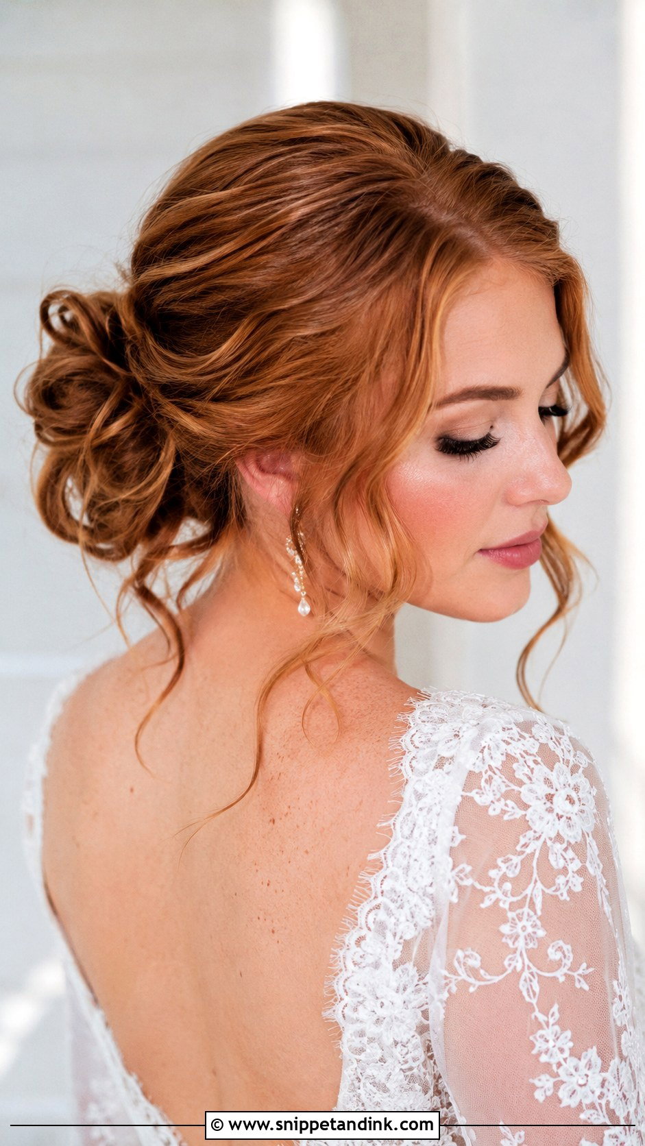Messy Bridal Bun - Snippet and Ink - 15 Hair Up Bridal Styles