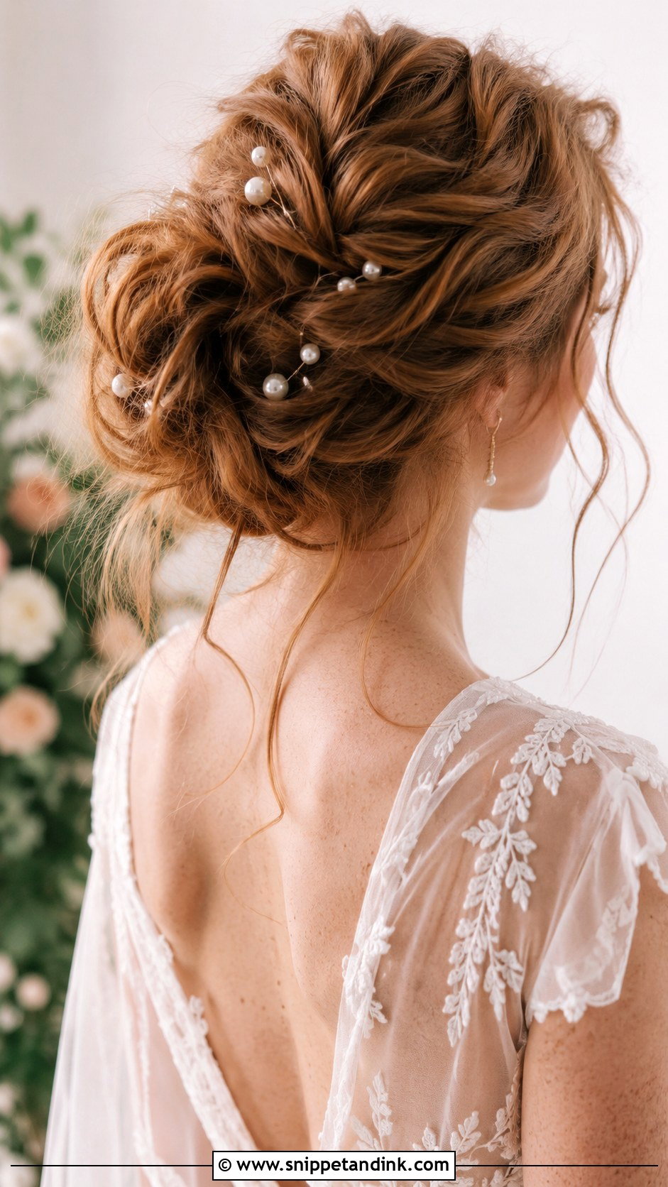 Messy Bridal Bun - Snippet and Ink - 25 Elegant Bridal Hair Updo Ideas