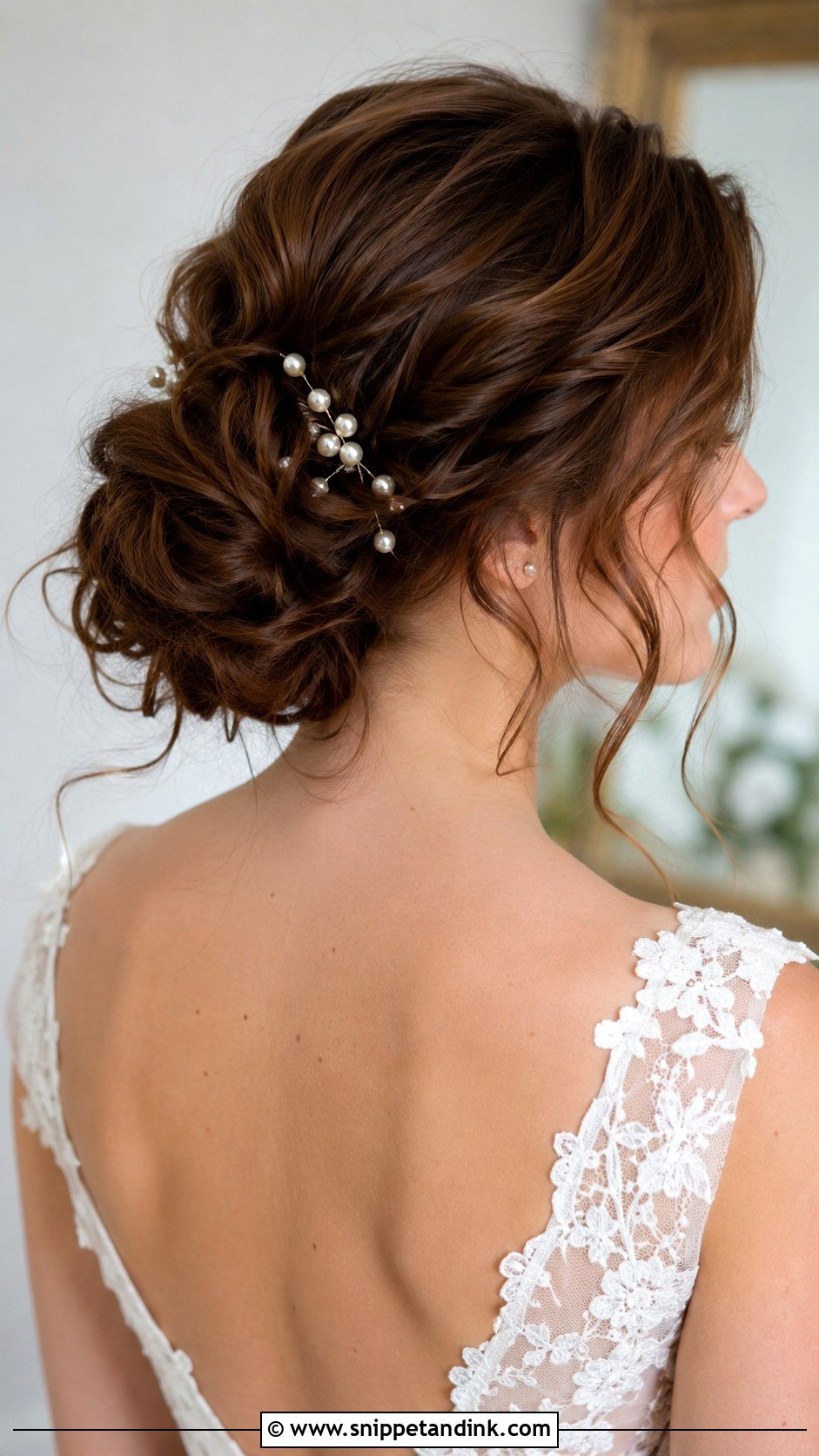 Messy Bridal Bun With Loose Curls - Snippet and Ink - 20 Bride Updo Hairstyles Bun Loose Curls