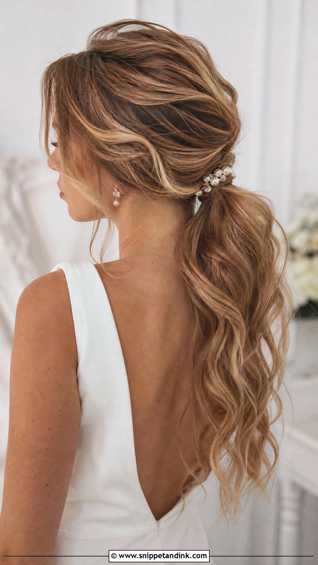 Messy Bridal Ponytail Hairstyle - Snippet and Ink - 20 Messy Bridal Hairstyles