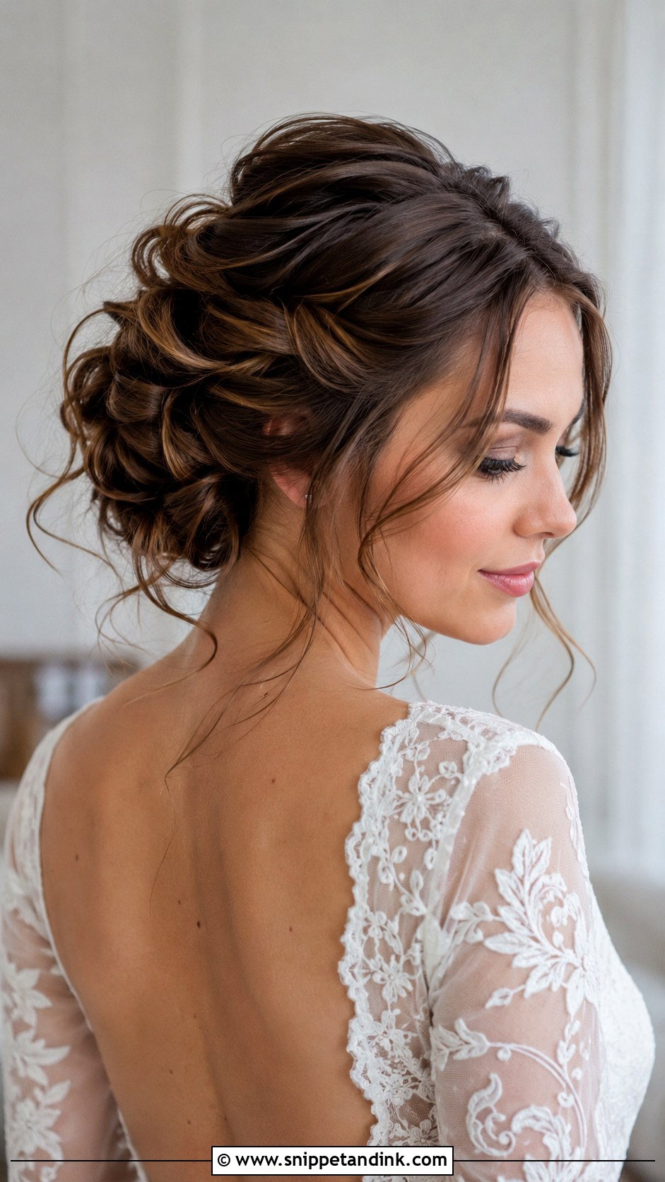 Messy Bridal Updo - Snippet and Ink - 20 Marriage Hair Styles