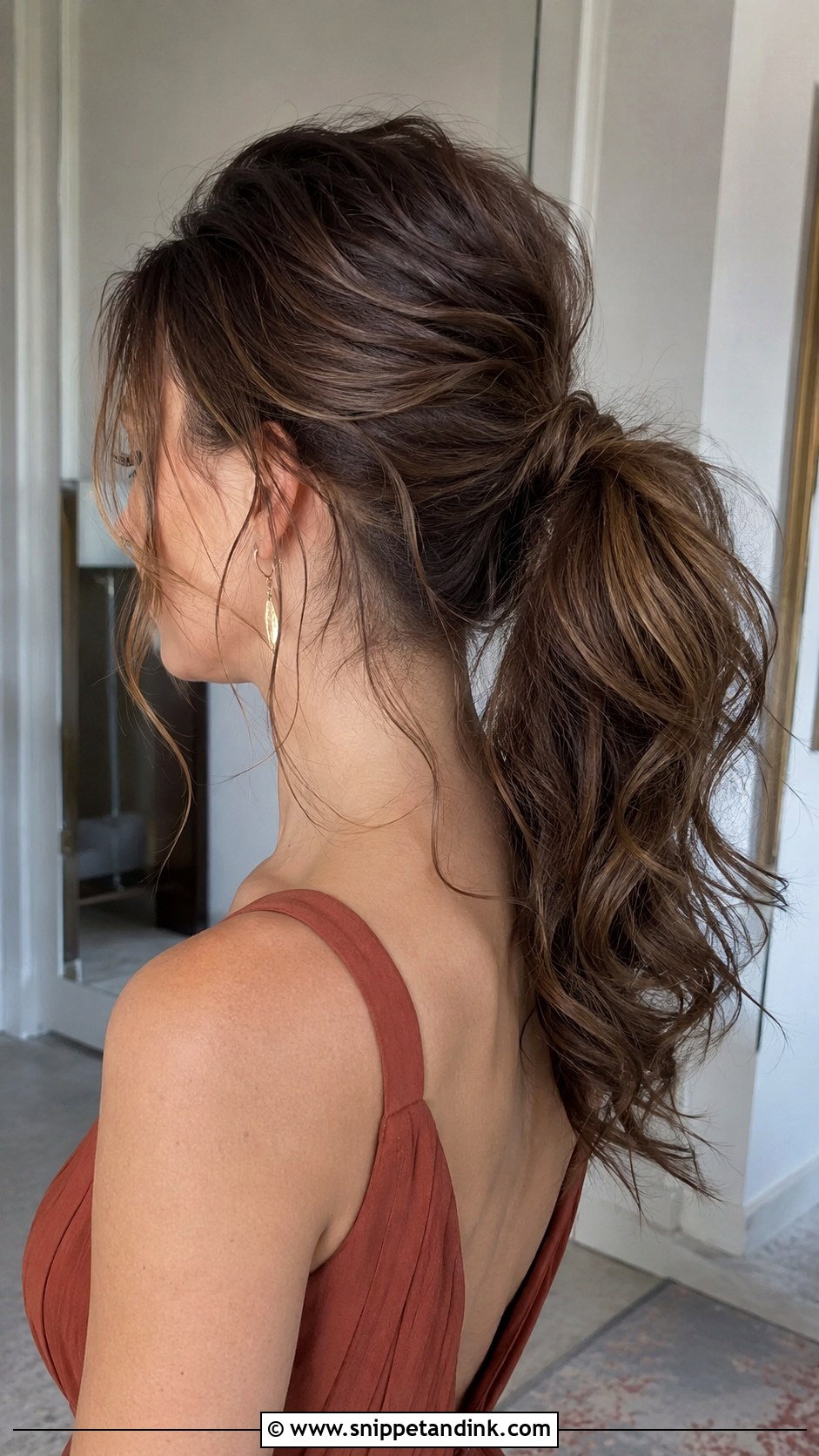Messy Bridesmaid Ponytail Updo - Snippet and Ink - 20 Bridesmaid Hair Updo Ponytail Ideas