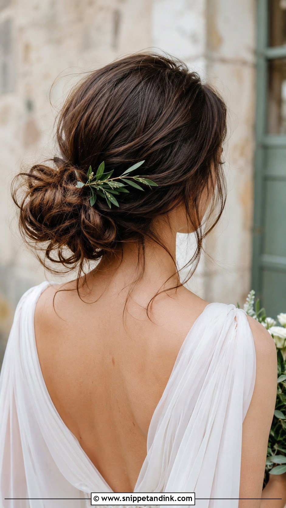 Messy Bun Bridal Hairstyle - Snippet and Ink - 25 Bohemian Wedding Hair Ideas
