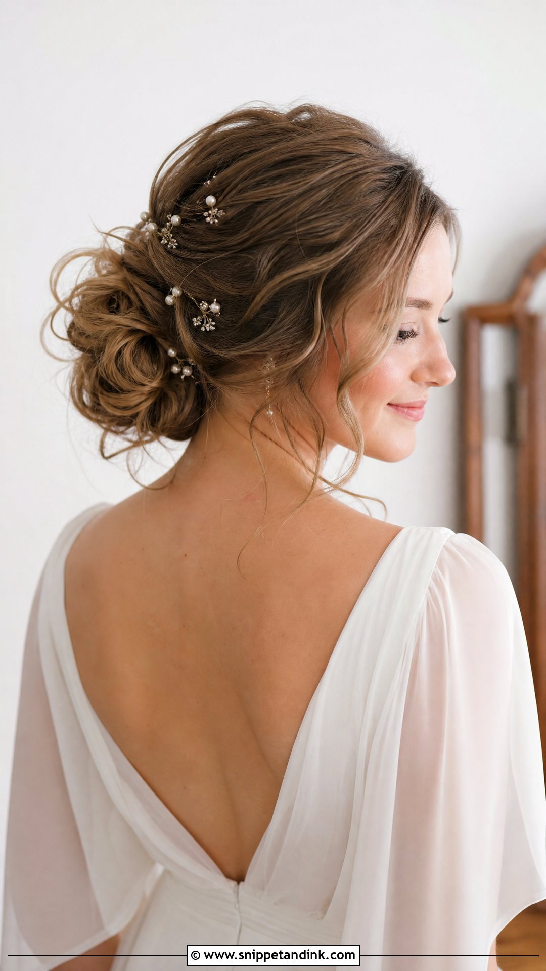 Messy Bun Bridal Hairstyle For Long Hair - Snippet and Ink - 15 Easy Bridal Hairstyles for Long Hair