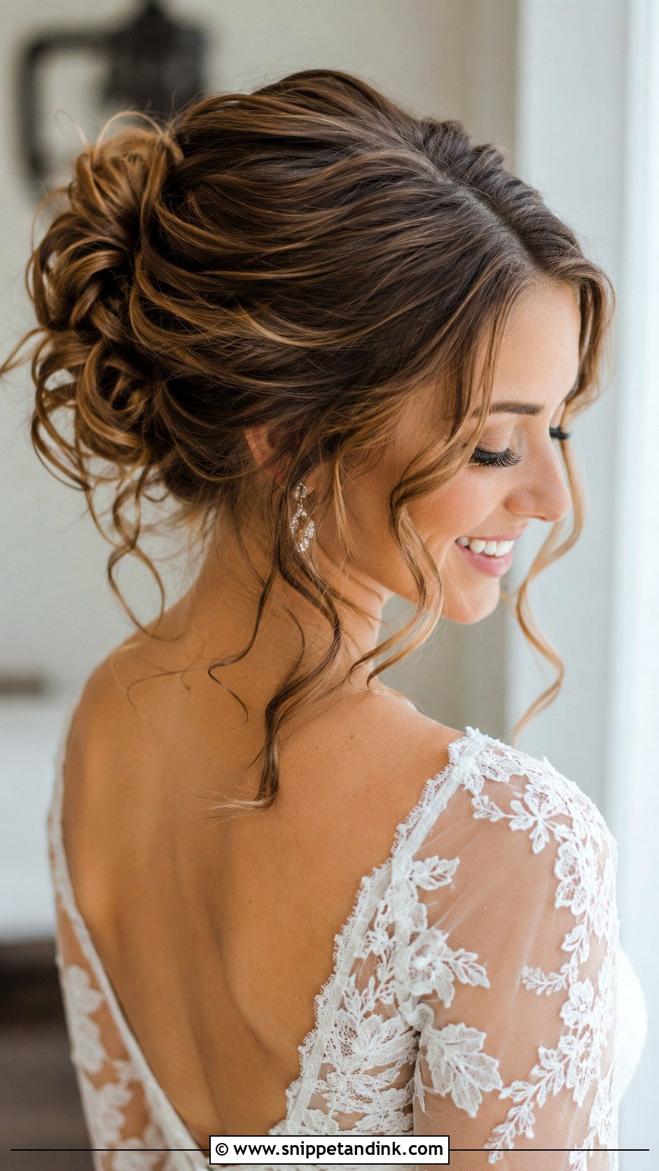 Messy Bun Bridal Updo - Snippet and Ink - 20 Brides Updo Hairstyles
