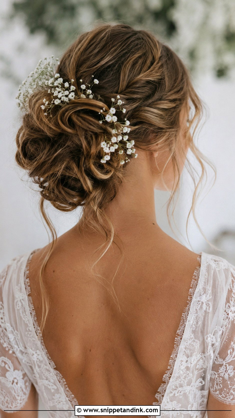 Messy Bun Bridal Updo - Snippet and Ink - 25 Wedding Updos for Medium Length Hair