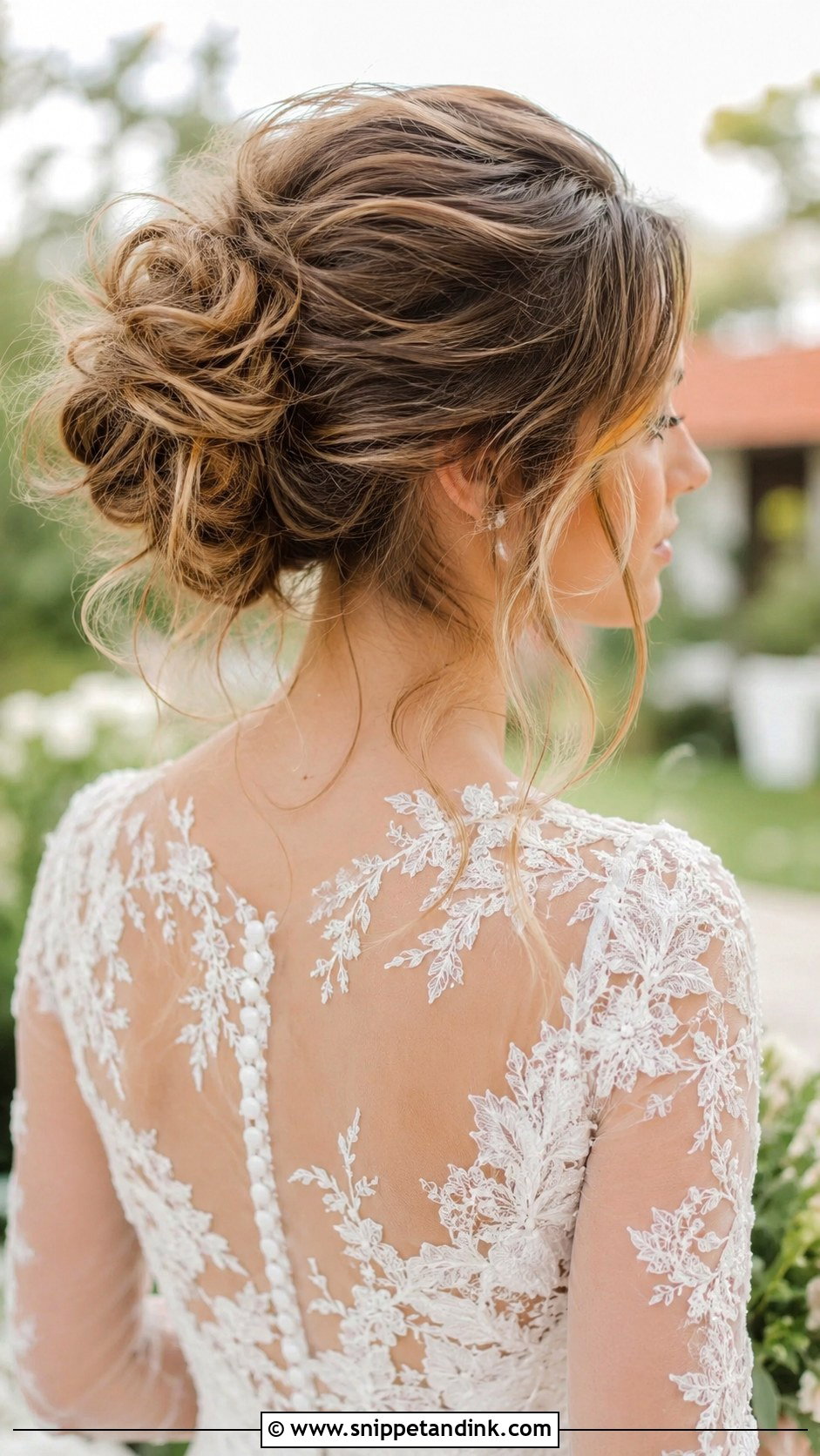 Messy Bun Bridal Updo - Snippet and Ink - 25 Wedding Upstyles