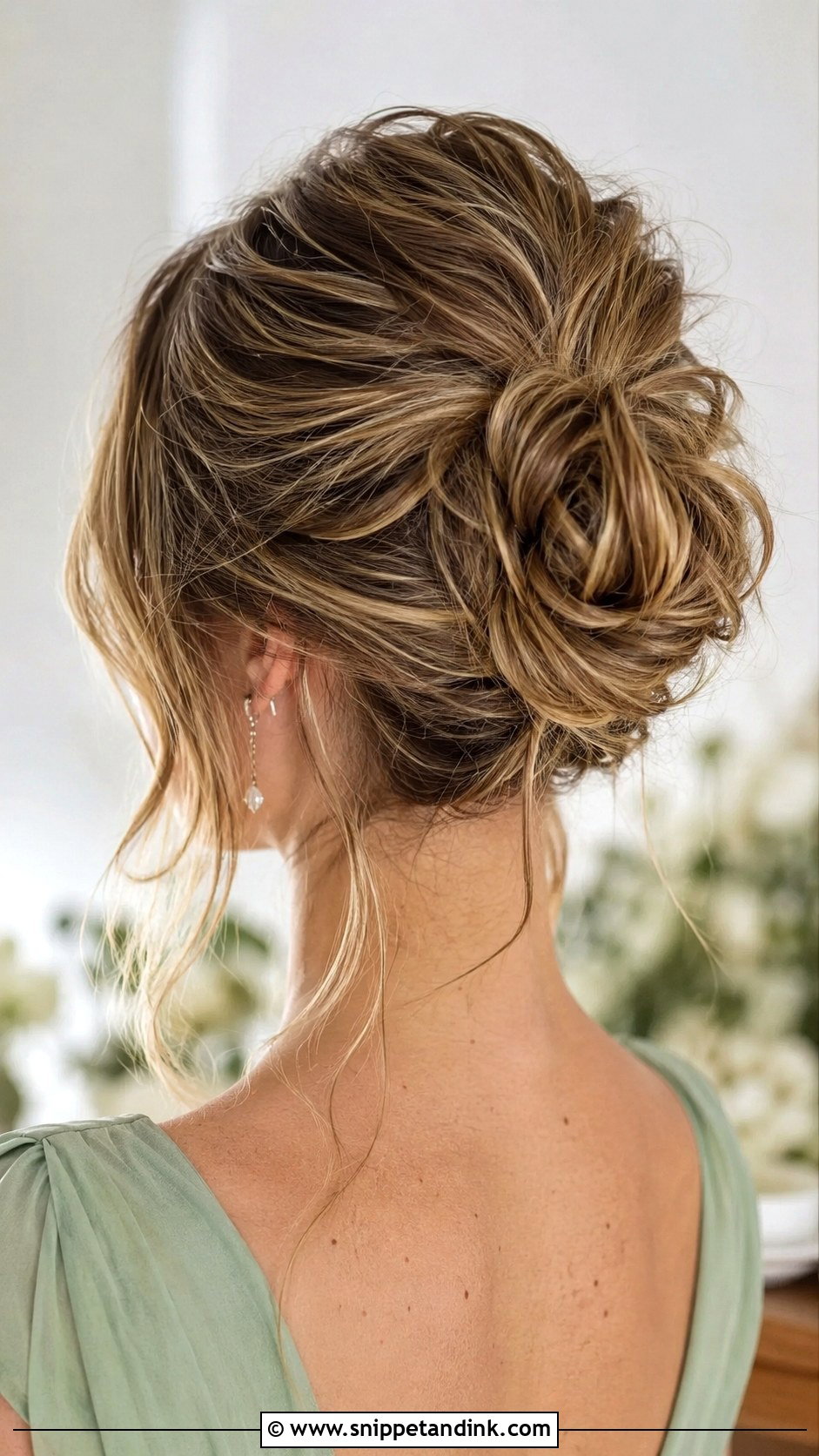 Messy Bun Bridesmaid Hair - Snippet and Ink - 35 Bridesmaid Hair Ideas
