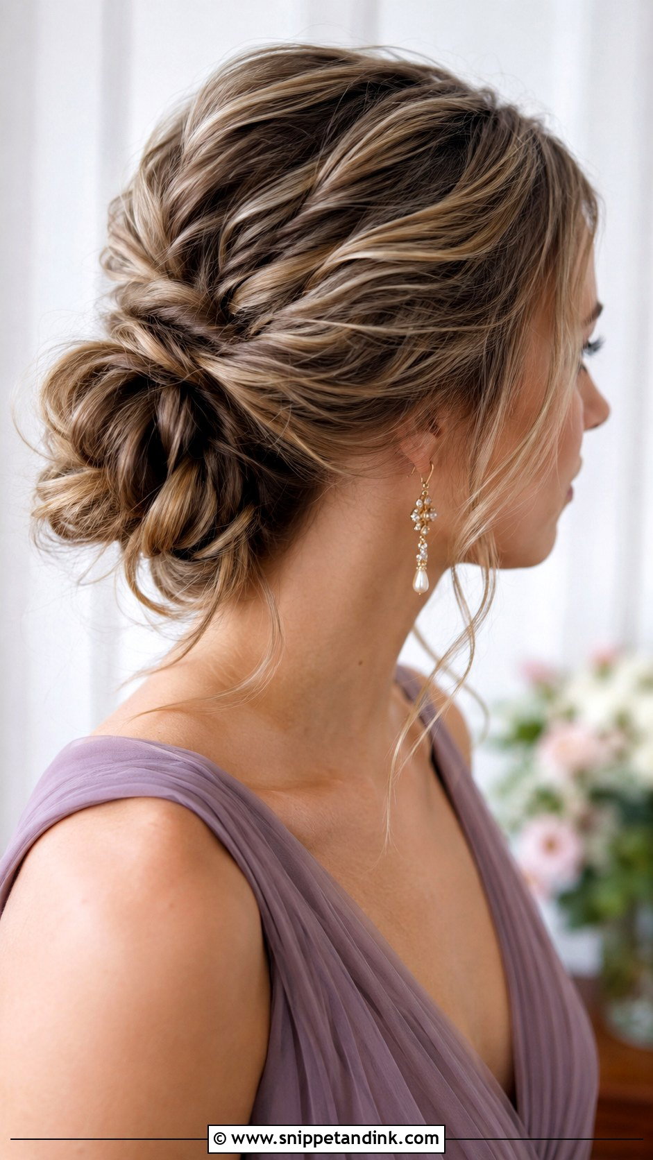 Messy Bun Bridesmaid Hairstyle - Snippet and Ink - 20 Hairstyle for Bridesmaids Ideas