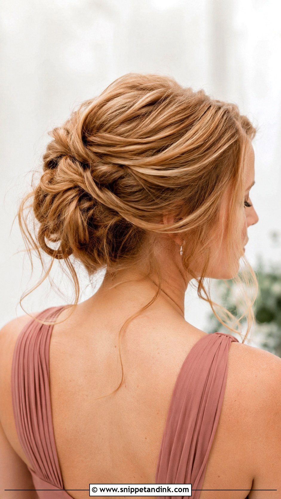 Messy Bun Bridesmaid Hairstyle - Snippet and Ink - 20 Hairstyles for a Wedding Bridesmaid
