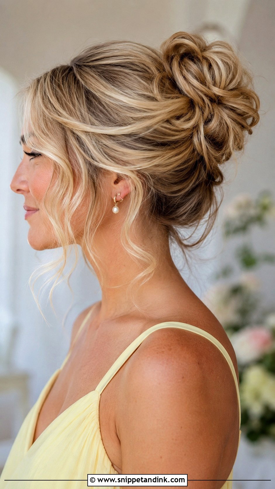Messy Bun Bridesmaid Hairstyle - Snippet and Ink - 20 Summer Wedding Hairstyles Bridesmaid