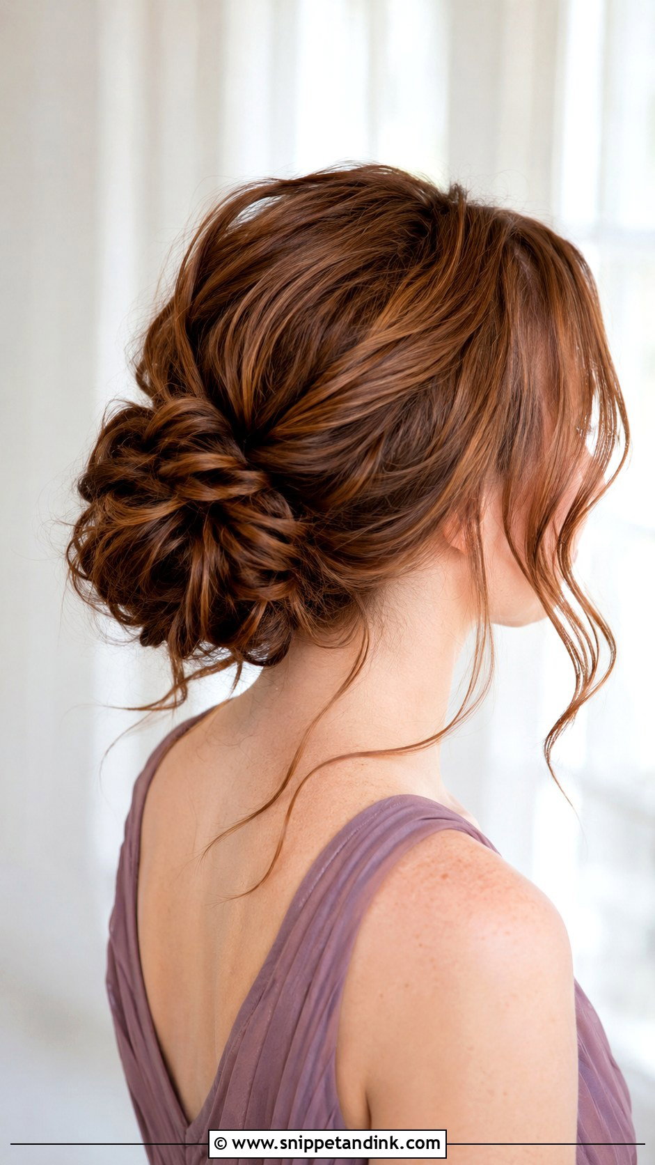 Messy Bun Bridesmaid Hairstyle - Snippet and Ink - 25 Easy Bridesmaid Hairstyles