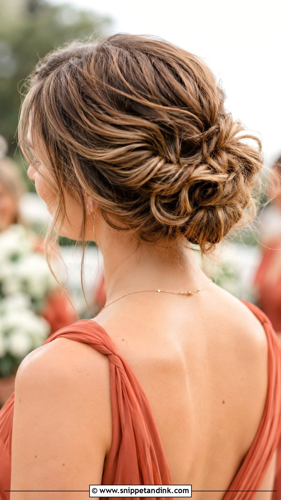 Messy Bun Bridesmaid Hairstyle For Fine Hair - Snippet and Ink - 20 Bridesmaid Hairstyles for Fine Hair