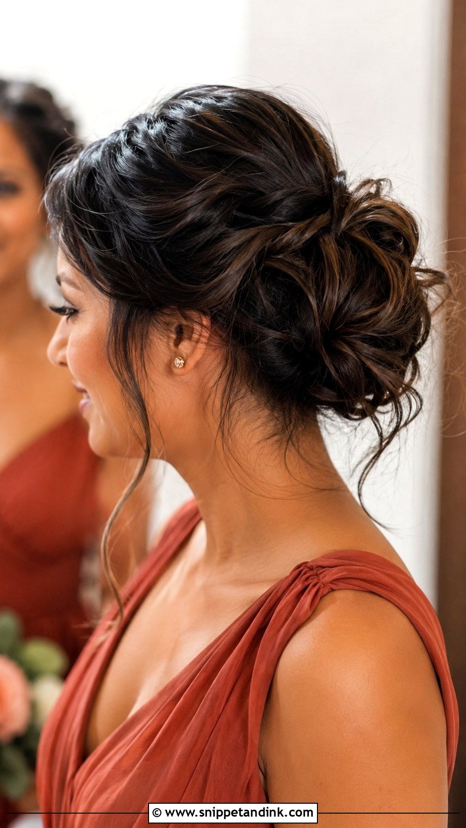 Messy Bun Bridesmaid Hairstyle Medium Hair - Snippet and Ink - 20 Bridesmaid Hairstyle Medium Hair Ideas