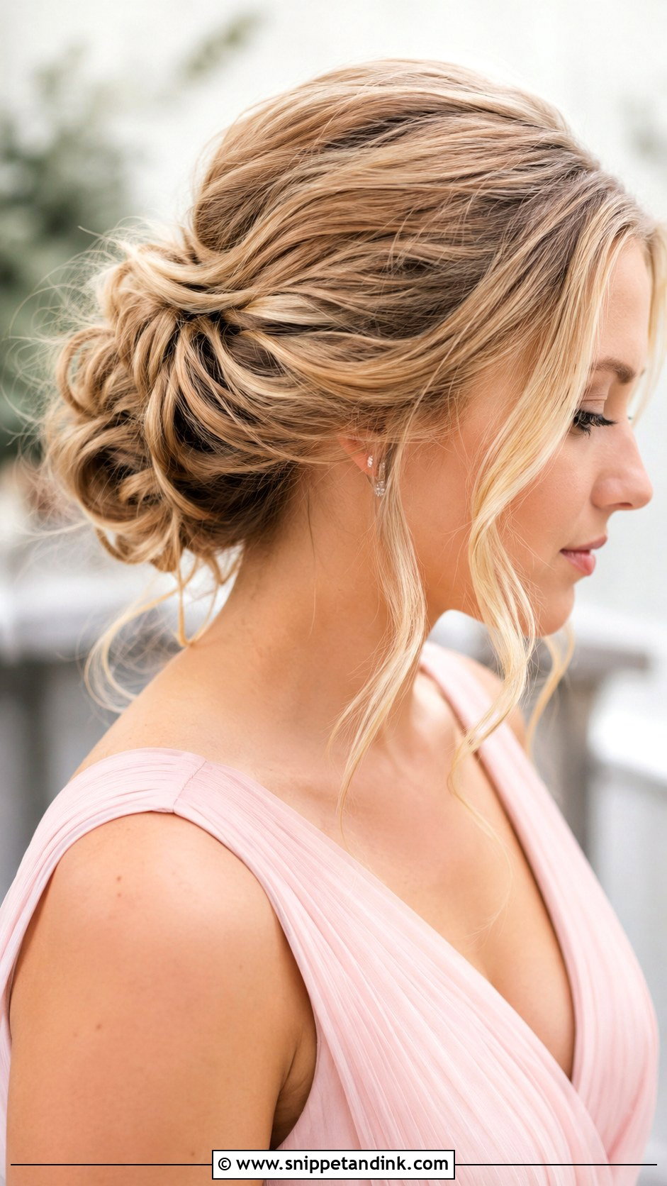 Messy Bun Bridesmaid Updo - Snippet and Ink - 35 Bridesmaid Updo Hairstyles