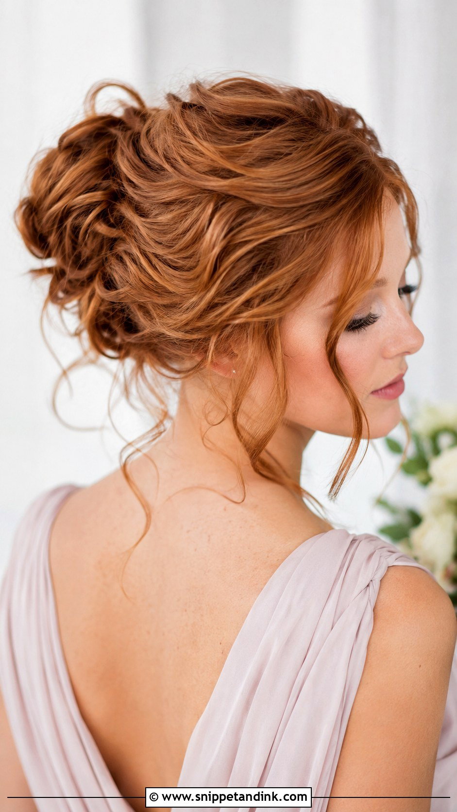 Messy Bun Bridesmaid Updo - Snippet and Ink - 20 Bridesmaid Updos for Long Hair