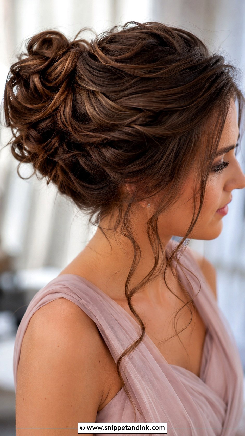 Messy Bun Bridesmaid Updo - Snippet and Ink - 20 Easy Bridesmaid Hair Updo Ideas