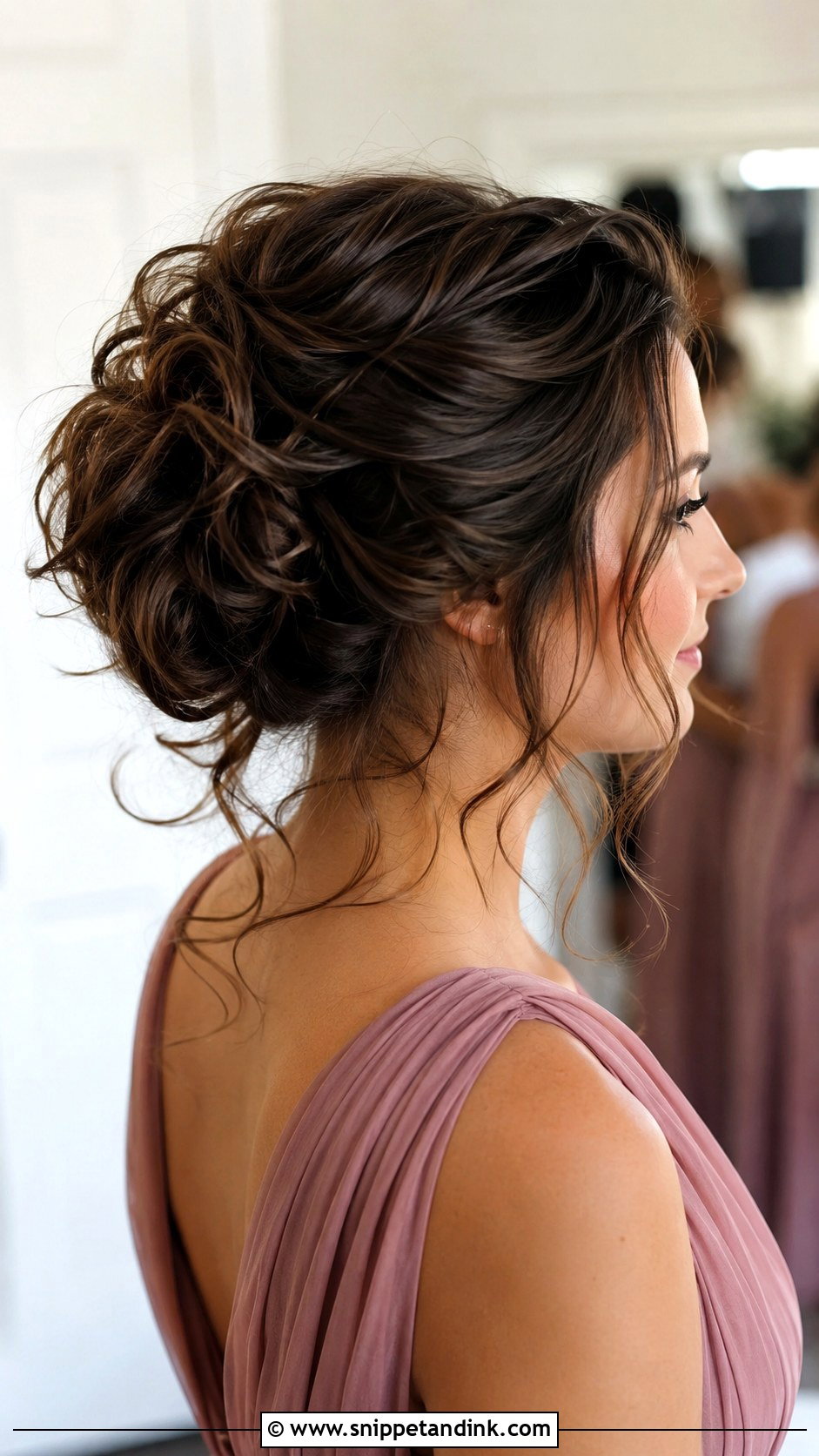 Messy Bun Bridesmaid Updo For Long Hair - Snippet and Ink - 20 Bridesmaid Updo for Long Hair Ideas