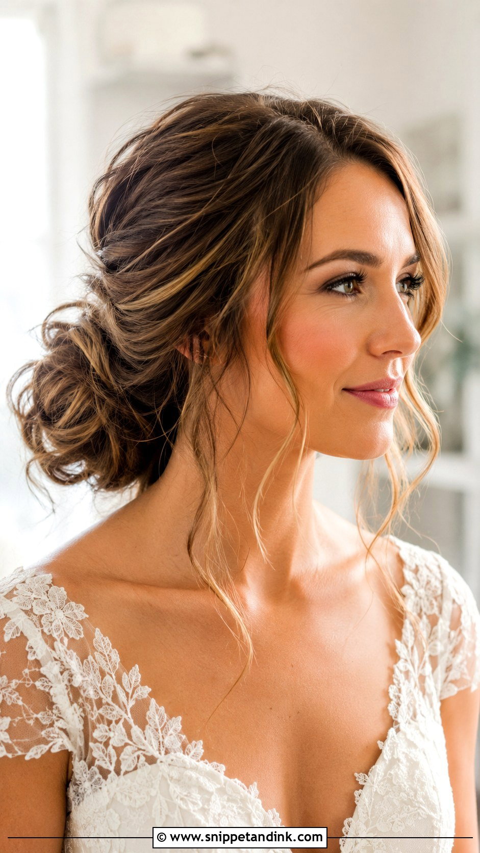 Messy Bun For Bride Wedding Hair - Snippet and Ink - 20 Bun for Bride Wedding Hairstyles