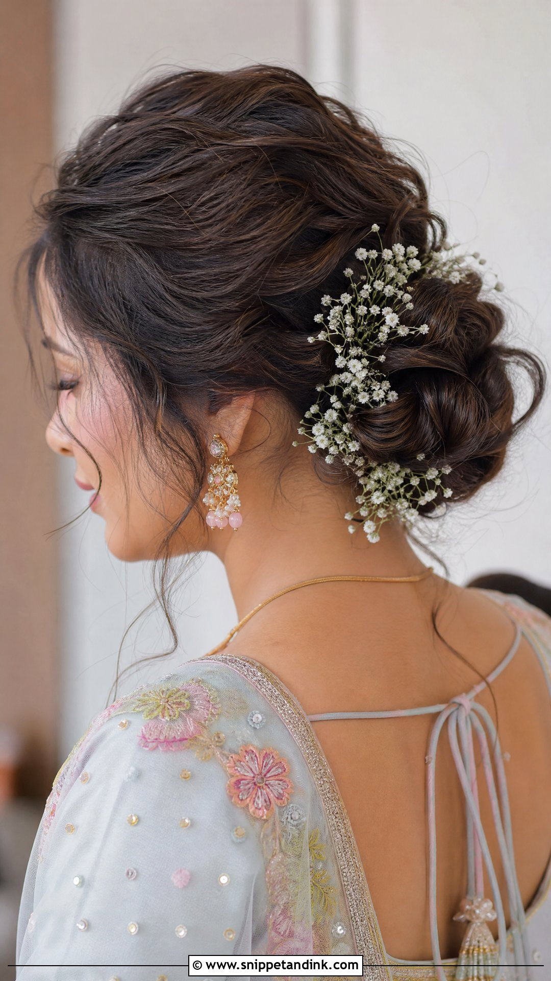 Messy Bun For Indian Wedding - Snippet and Ink - 15 Bun for Indian Wedding Ideas