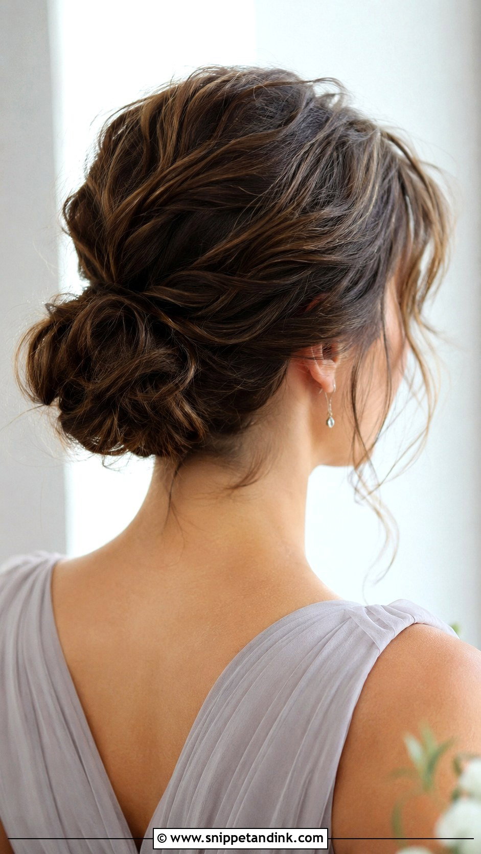 Messy Bun For Medium Hair Bridesmaid - Snippet and Ink - 20 Messy Bun Bridesmaid Ideas