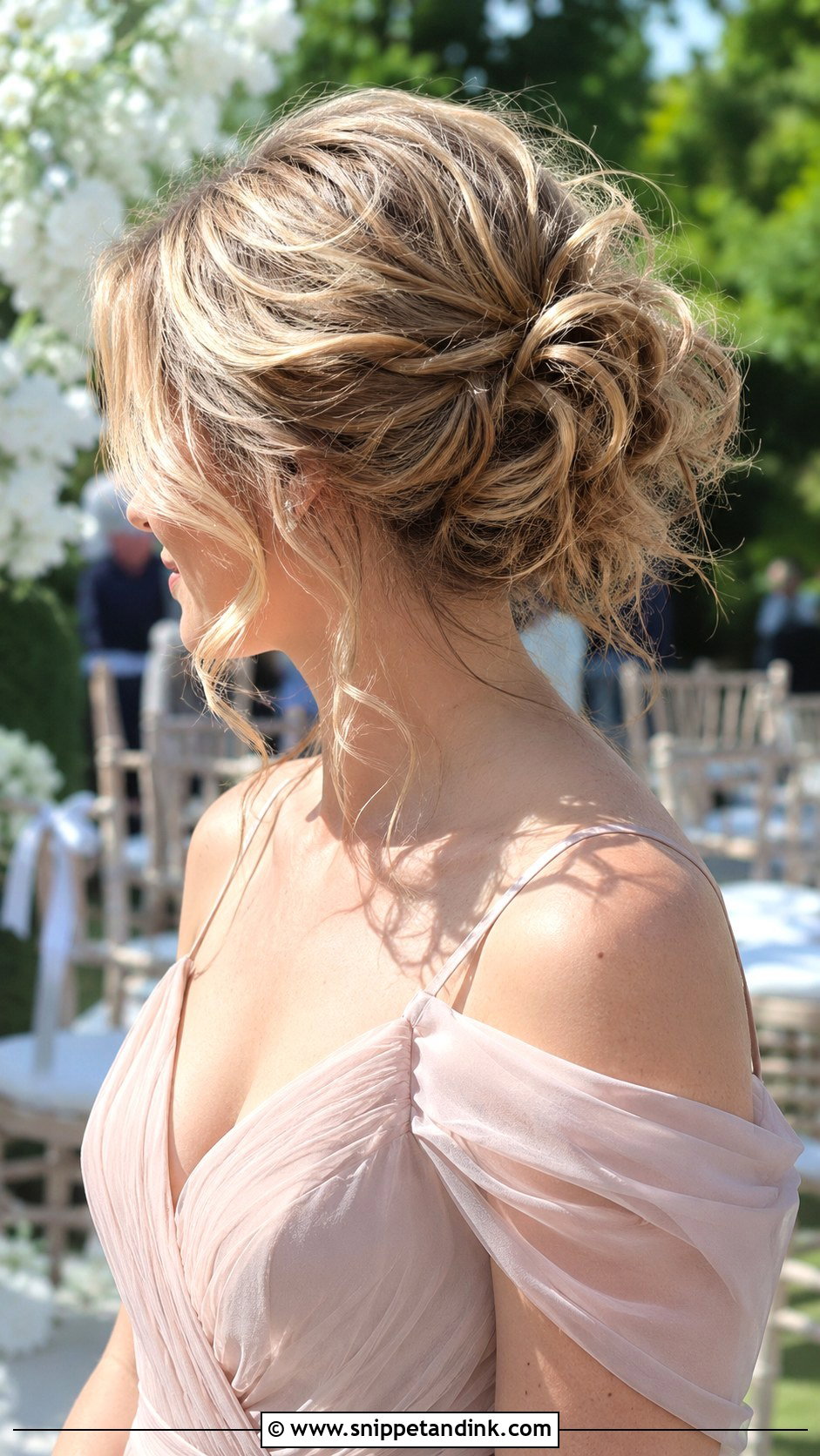 Messy Bun Summer Wedding Updo - Snippet and Ink - 15 Summer Wedding Updos